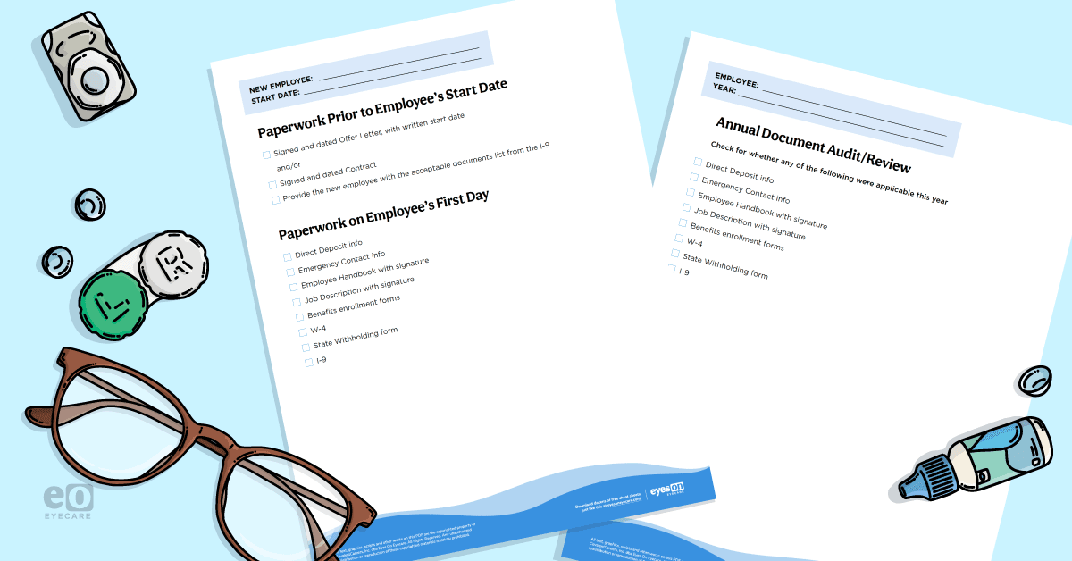 An Optometry Employer's Guide to Filling Out Employee Paperwork with Checklist