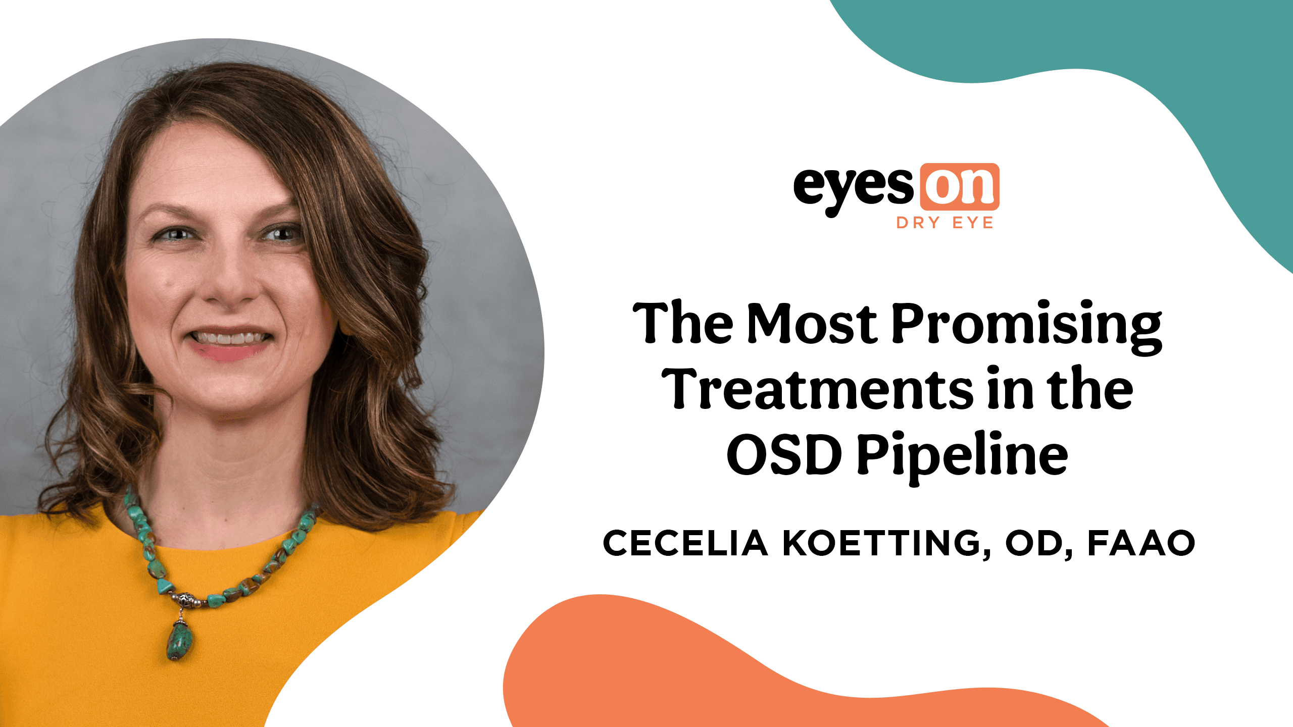Image with the author's headshot next to the title of the article, "The Most Promising Treatments in the OSD Pipeline."