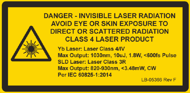 Yellow laser label
