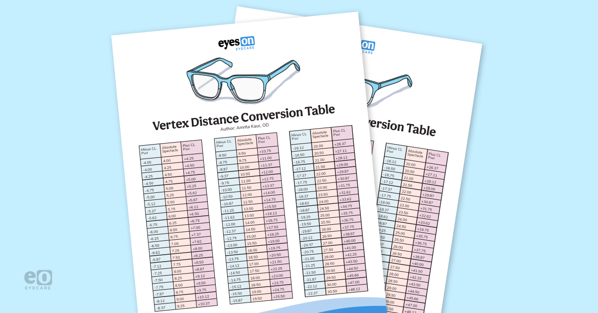 Vertex Distance Conversion: Downloadable Cheat Sheet