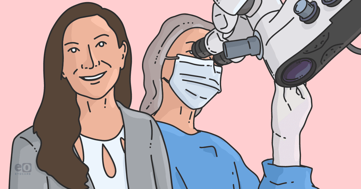 Image of an ophthalmologist performing glaucoma surgery to represent interventional glaucoma.